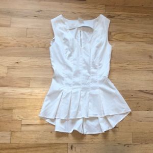Peplum-Style Sleeveless Top